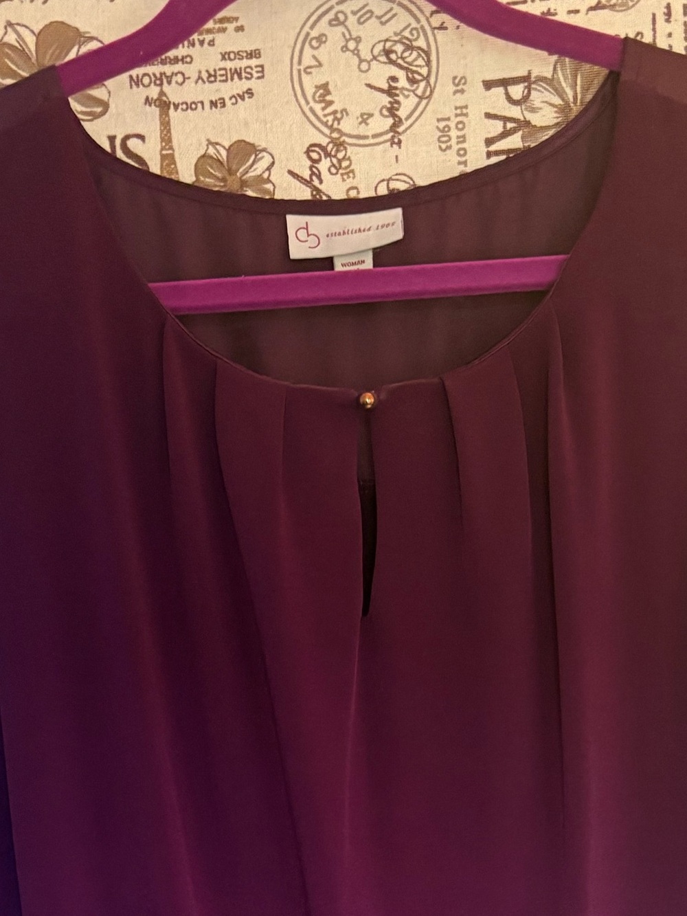 Dressbarn Sleeveless Blouse | Plum/Burgundy